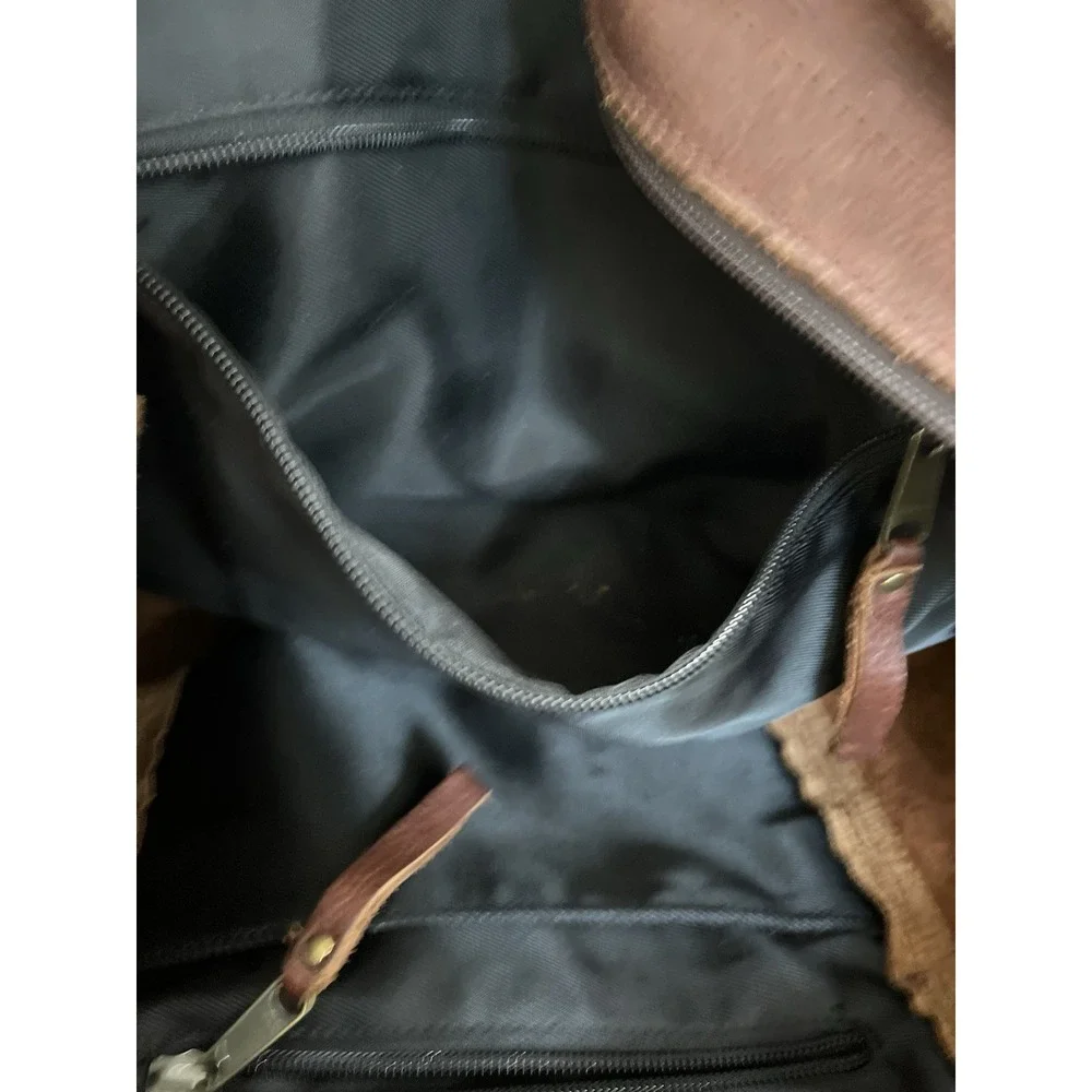 Duluth Trading Co Lifetime Leather Tote Bag Brown Full Grain